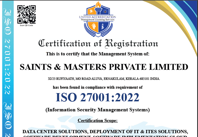 ISO 27001:2022 Certificate